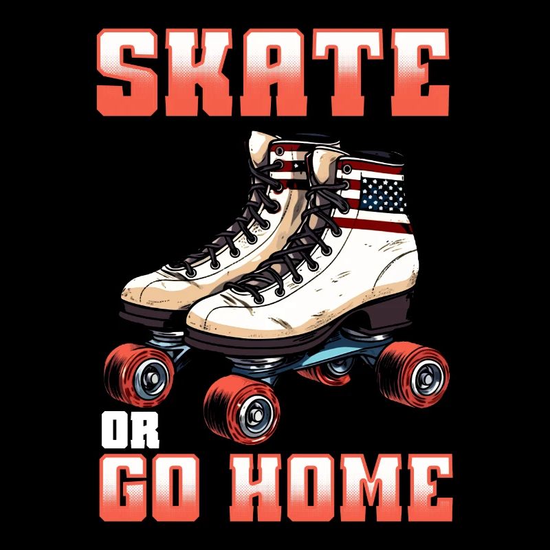 Rollerskates Funny 80er Roller Disco Skating