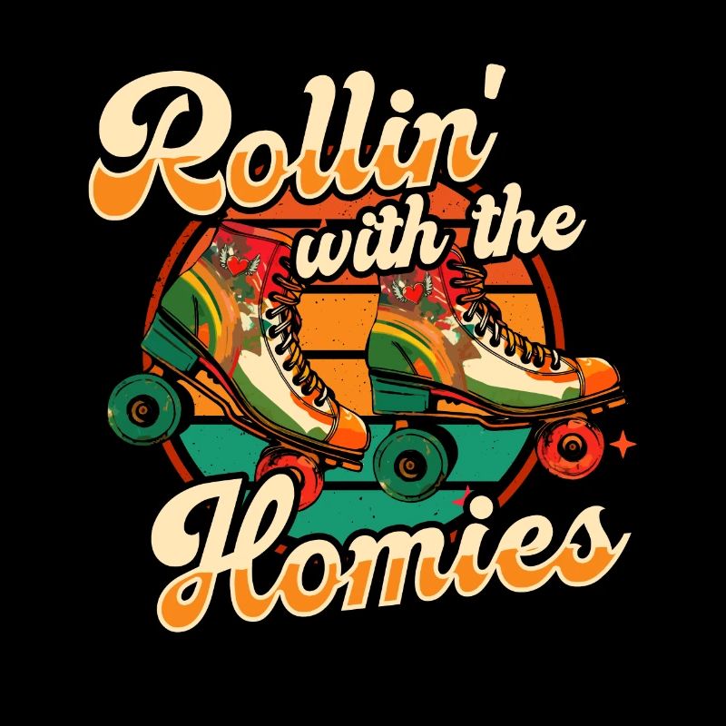 Rollerskates Funny 80er Roller Disco Skating