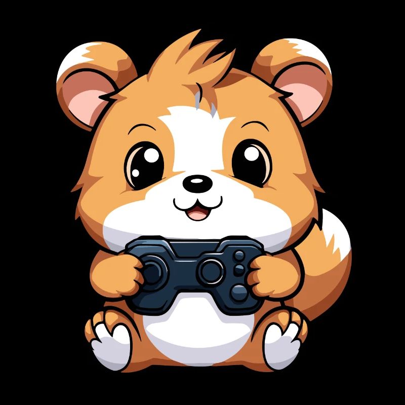 Hamster mignon Gamer Hamster de jeu drôle