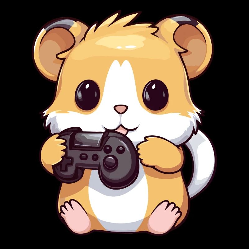 Hamster mignon Gamer Hamster de jeu drôle