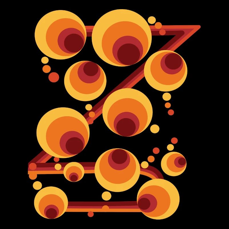 Motif abstrait de cercle à pois