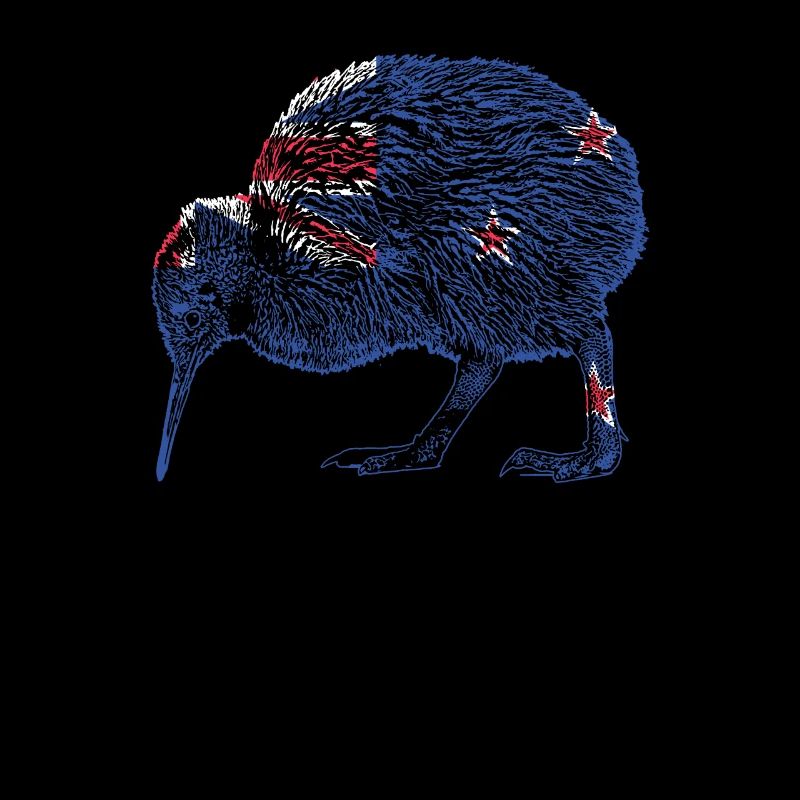 Kiwi Vogel Neuseeland Flagge