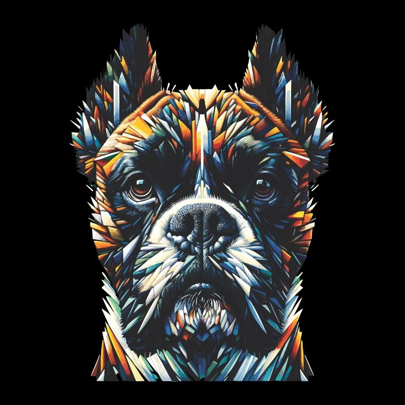 Polygon Art Boxer Chien Boxers