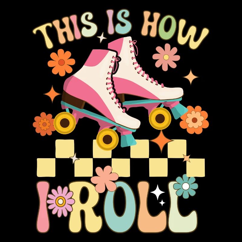 Groovy Roller Skating Rollschuhfahrer