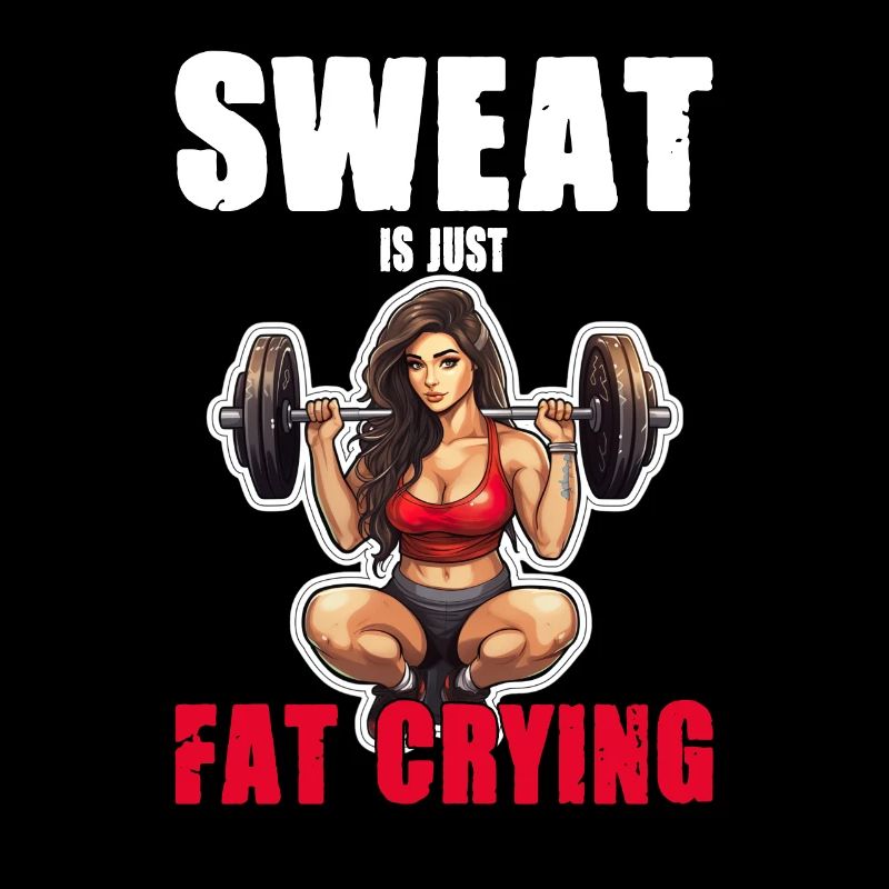 Lustige Katze Workout Sweat Is Just Fat Crying