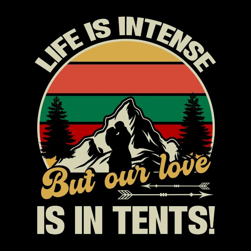 Husband And Wife Camping Partner Couple Matching