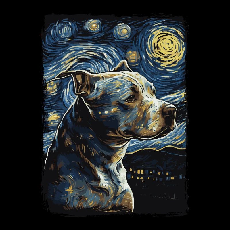 Pitbull Chien Nuit Étoilée