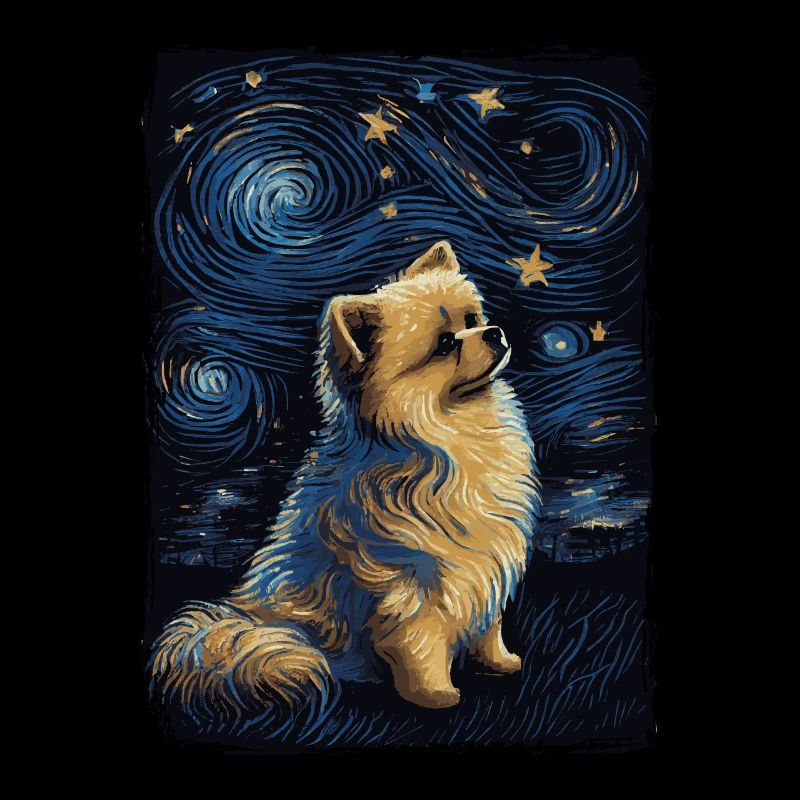 Pomeranian Starry Night