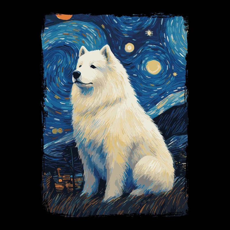 Samoyed Starry Night