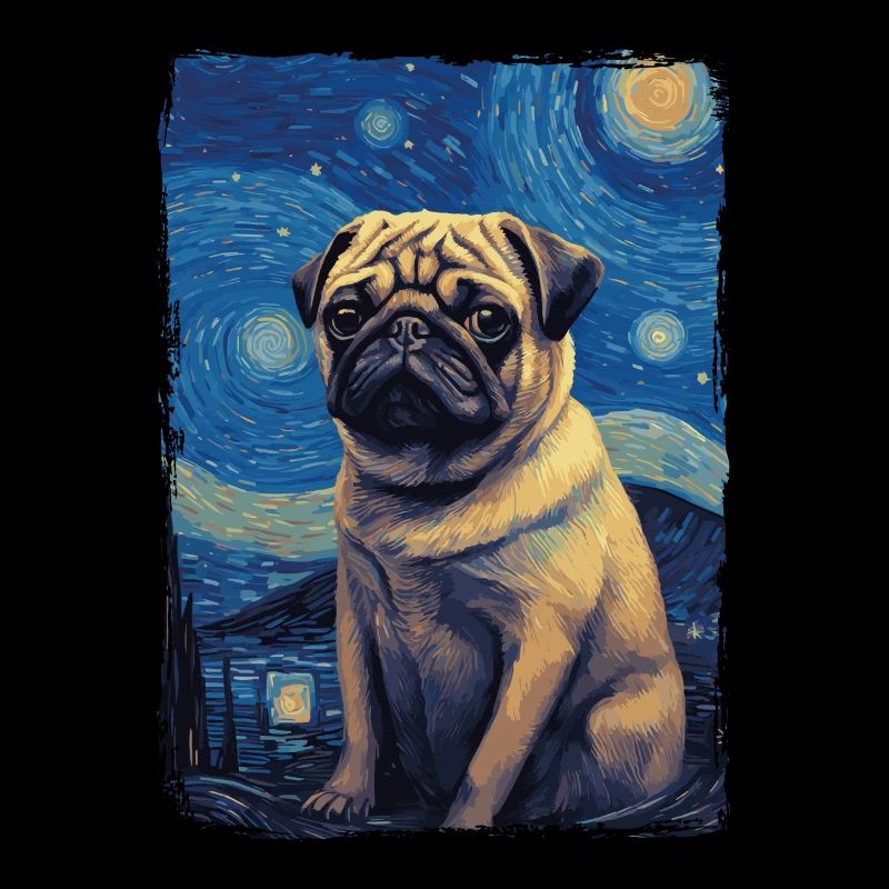 Mops Starry Night