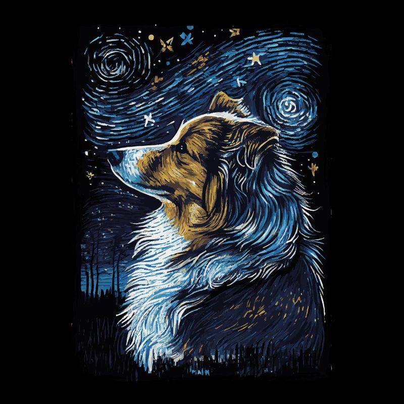 Shetland Shepherd Starry Night