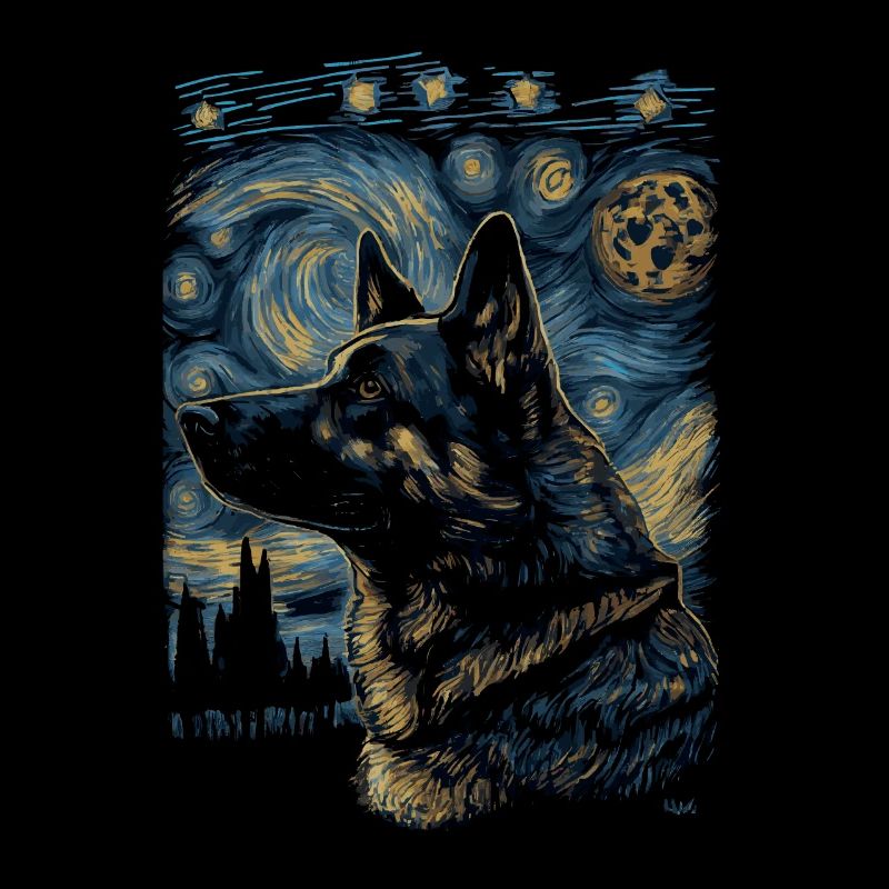 Schäferhund Starry Night