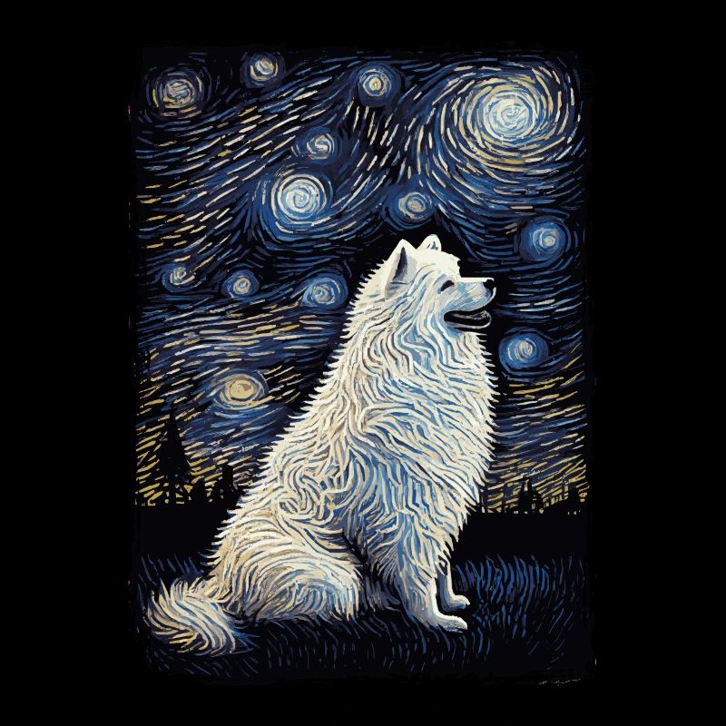 Samoyed Starry Night