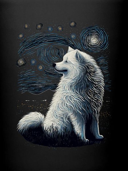 Samoyed Starry Night