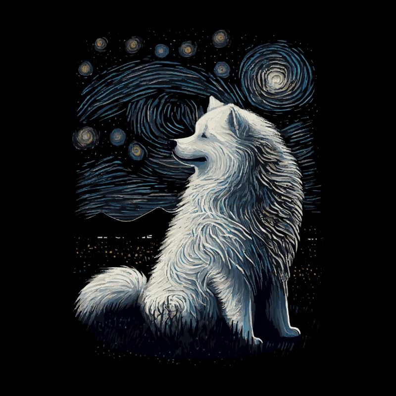Samoyed Starry Night