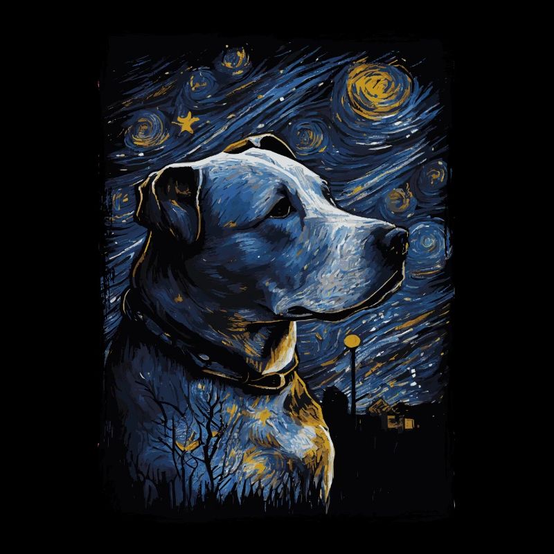 Pitbull Chien Nuit Étoilée
