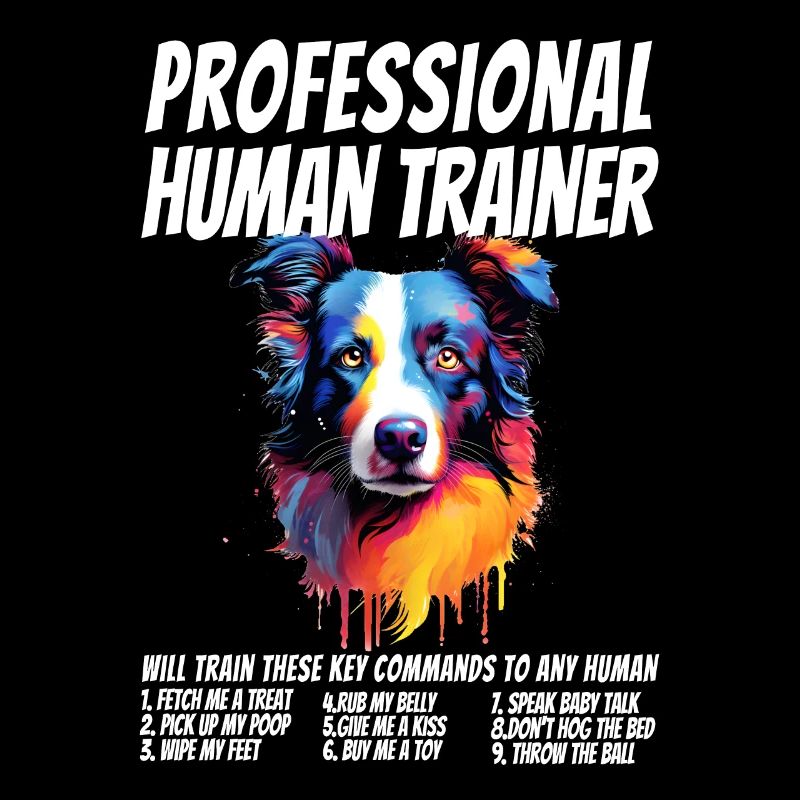 Professional Human Trainer Border Collie Dog