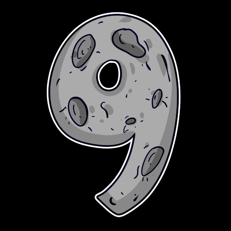Neuf - 9 Motif de la lune
