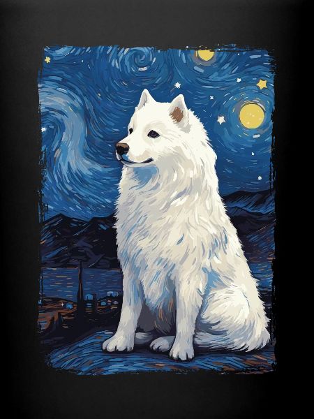 Samoyed Starry Night