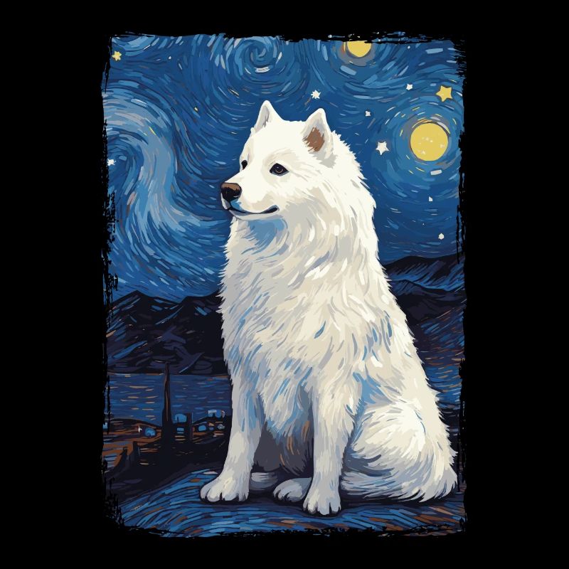 Samoyed Starry Night