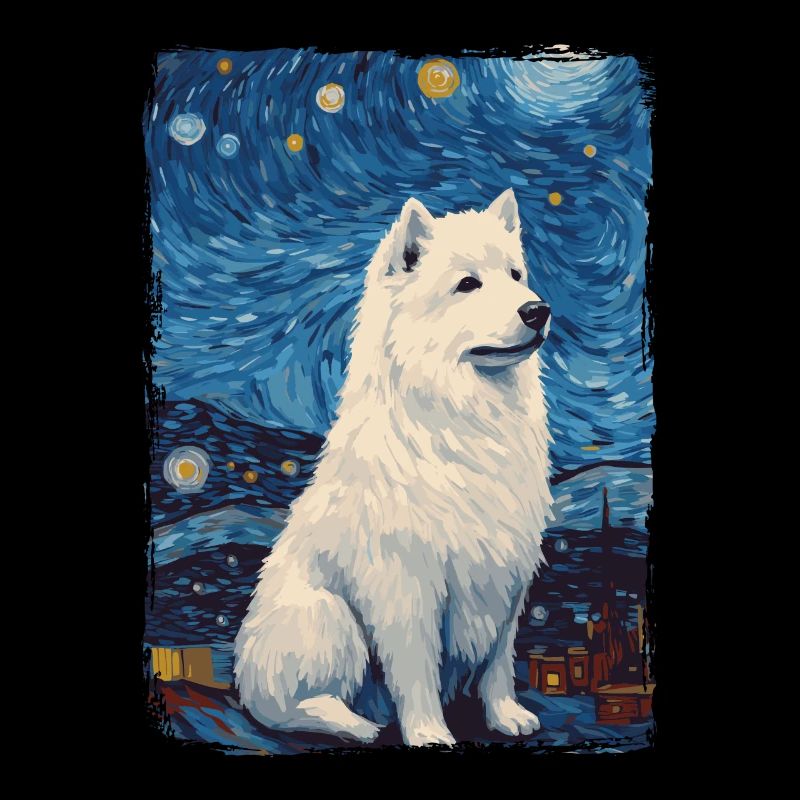 Samoyed Starry Night