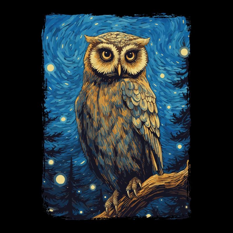 Owl Starry Night
