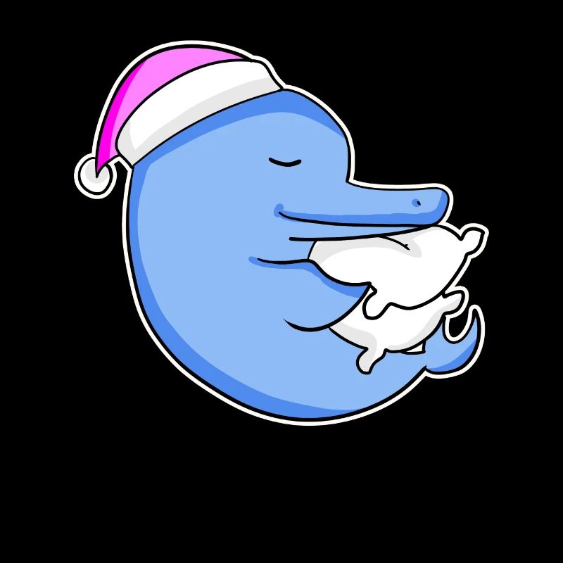 Dolphin Tired Sleeping Sleeping Girl