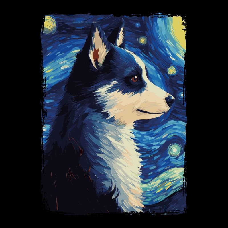 Husky Starry Night