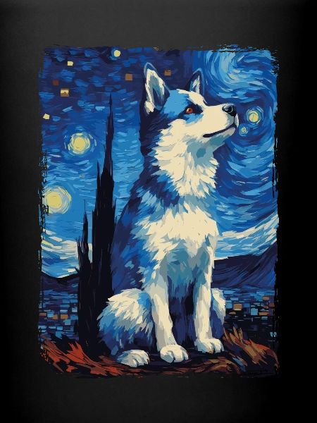 Husky Starry Night