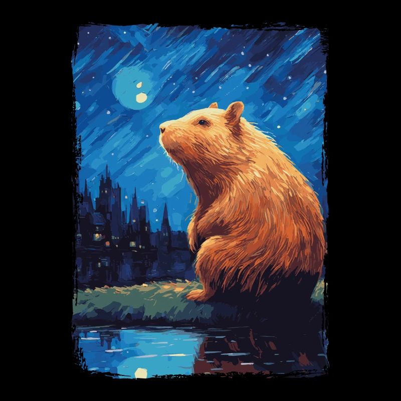Capybara Nuit étoilée