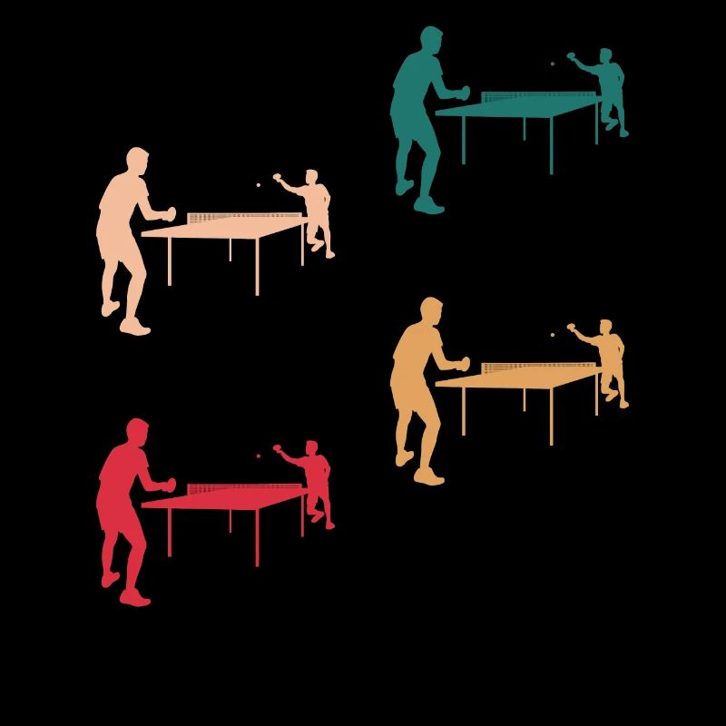 Conception colorée de match de tennis de table