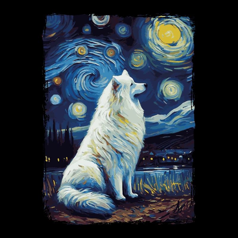 Samoyed Starry Night