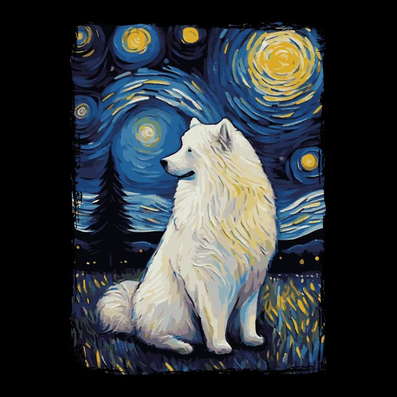 Samoyed Starry Night