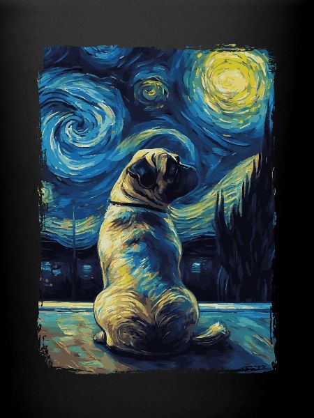 Pug Starry Night