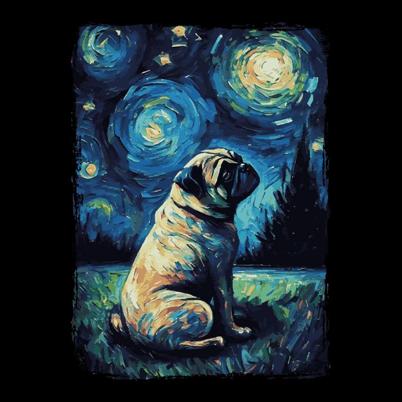 Mops Starry Night