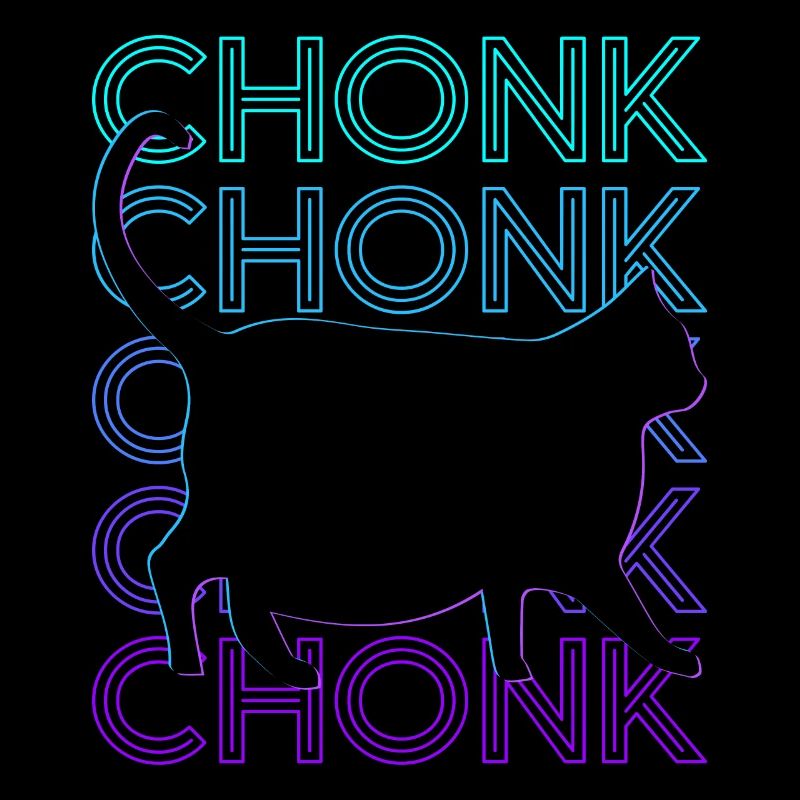 Chonk Cat Meme Retro