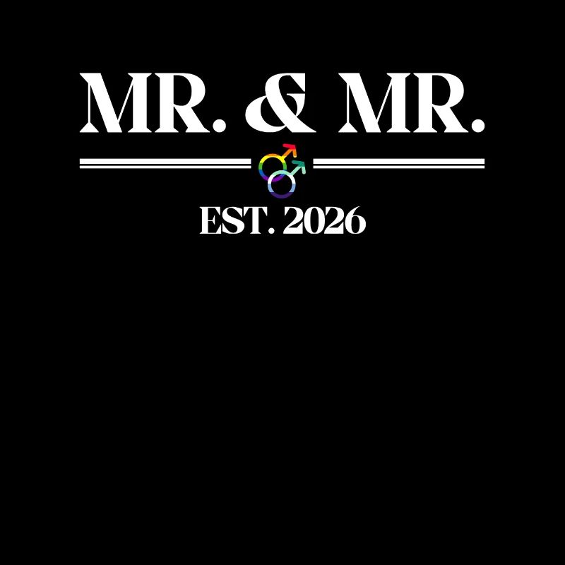 Mr. & Mr. Est. 2026 Gay Pride Hochzeit Homo-Ehe