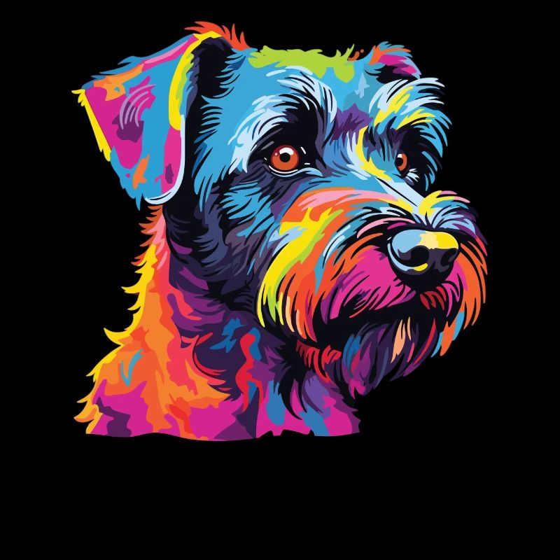 Aquarelle coloré Czech Terrier