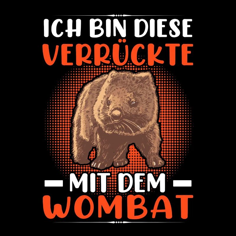 Crazy with Wombat Australia Marsupial