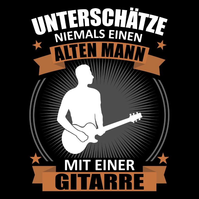 Alter Mann Gitarrenweisheit Geschenk