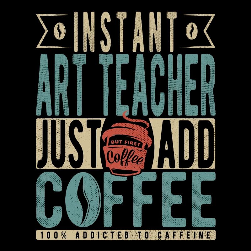 Professeur d’art instantané Il suffit d’ajouter du café