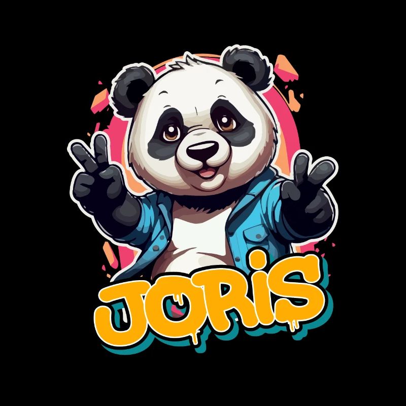 JORIS - Beau prénom de garçon avec un panda cool