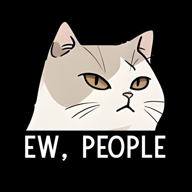 Ew Gens Chat Drôle Vintage Antisocial