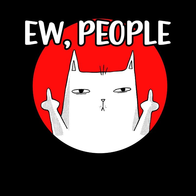 Ew Gens Chat Drôle Vintage Antisocial