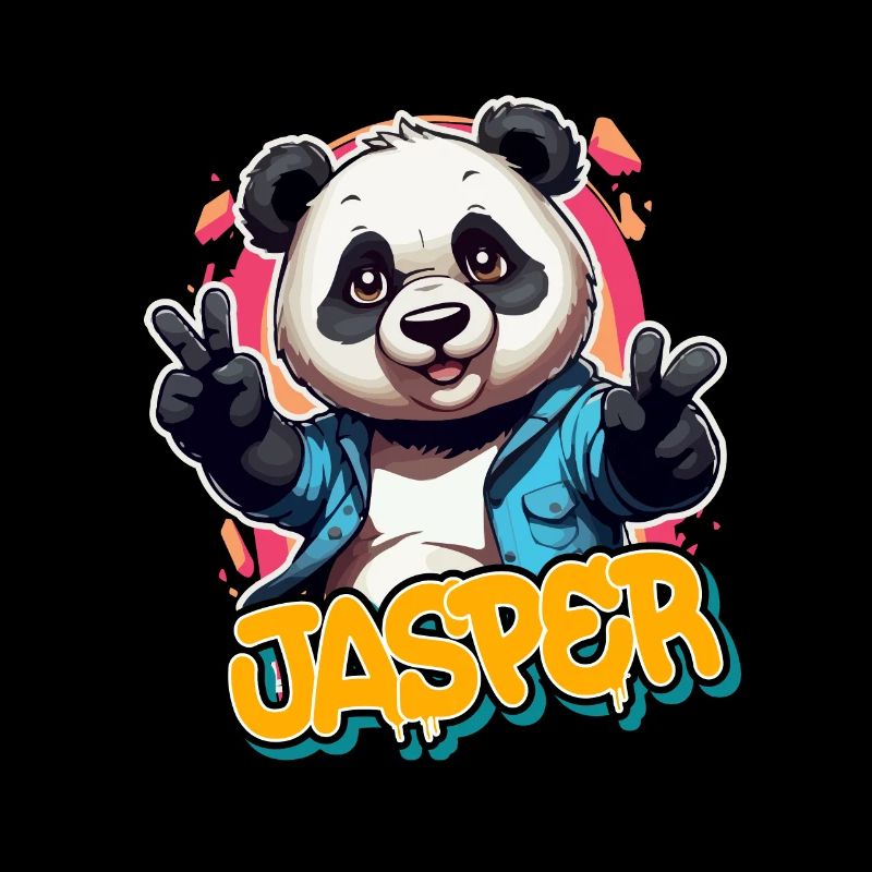 JASPER - Beautiful boy name with cool panda