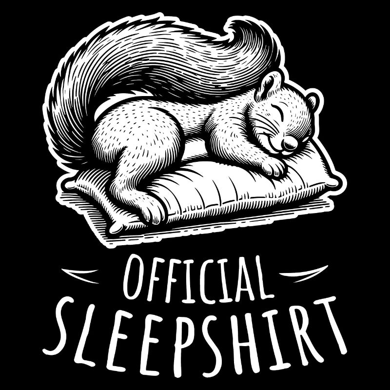 Offizielles Schlafhemd Schlafendes Eichhörnchen