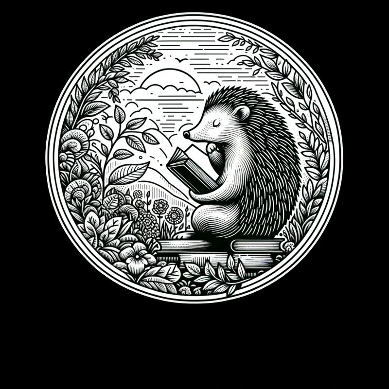 Hérisson wilderness livre lecture illustration