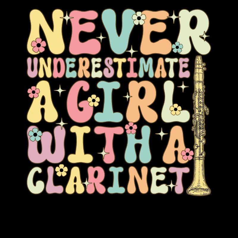 Ein Mädchen mit einer Klarinette Groovy Clarinetis