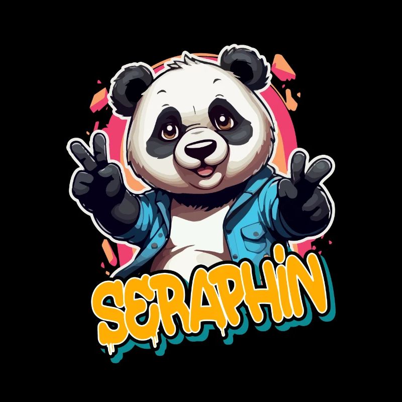 SERAPHIN - Beau nom de garçon avec Panda Cool