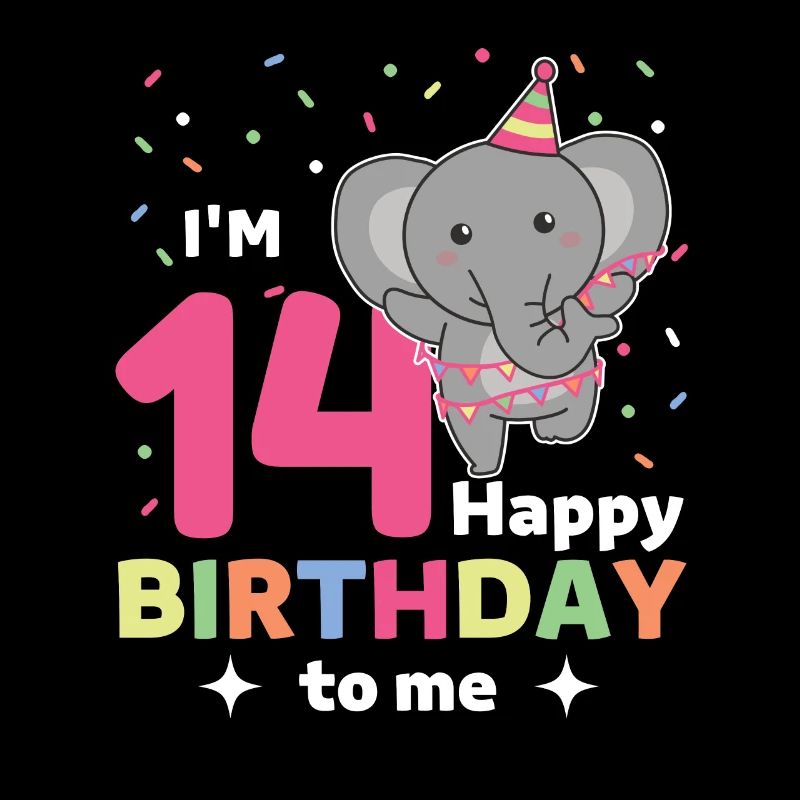 Eléphant pour les 14 ans pour les enfants de quatorze ans